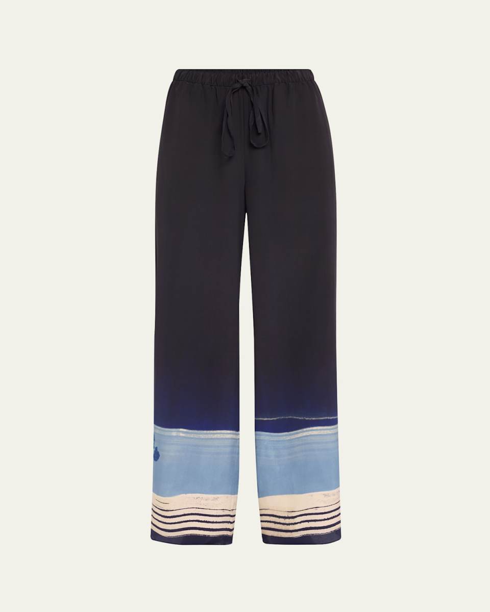 Shoreline Stripe Mariner Silk Pants